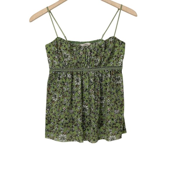 VTG Y2K Speechless Floral Spaghetti Strap Smocked Empire Waist Babydoll Top M - Picture 7 of 15